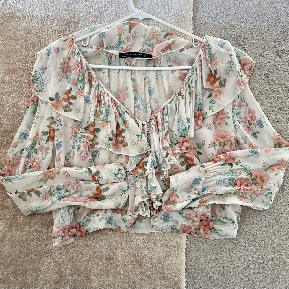 Zara Floral Print Top